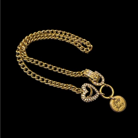vintage, juicy couture, lady, juicy horseshoe heart necklace Gold juicy - Picture 3 of 4